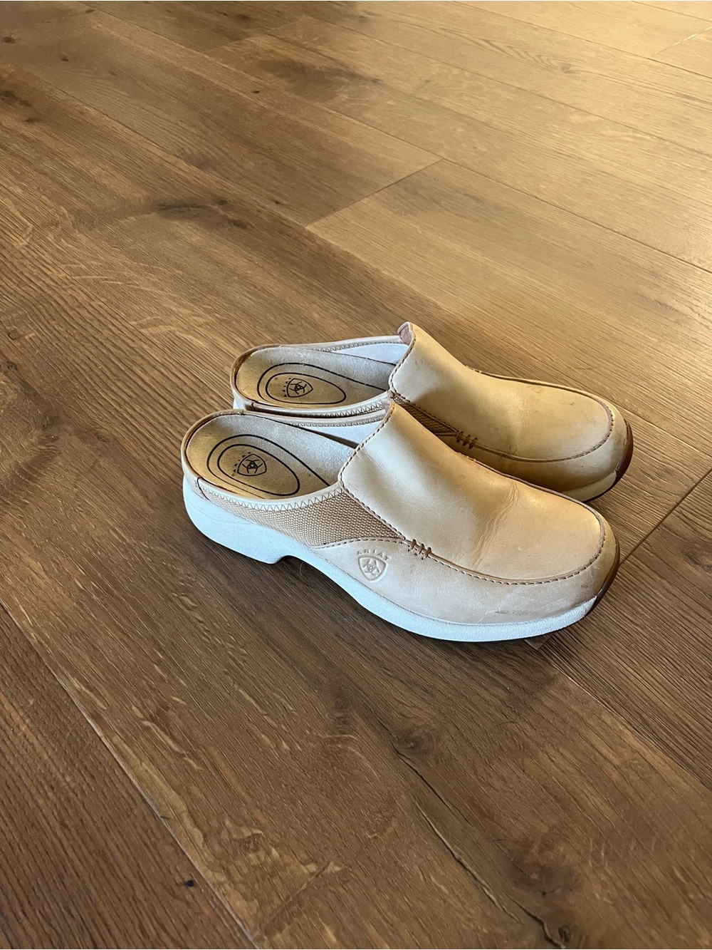 Ariat Beige Slip-On Clog Mules